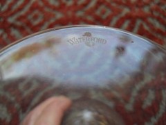 WATERFORD Crystal COLLEEN Pattern Hock Wine Goblet Tall Stem 7 1/2″. NICE!