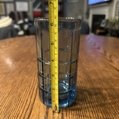 Anchor Hocking Tartan Blueberry Blue Iced Tea Tumbler Glass