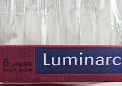 18) Luminarc Lancer 9 Oz Flat Tumblers Set Vintage Clear Cut Cristal Arcoroc Lot