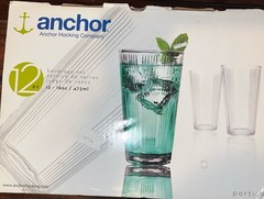 New Anchor Hocking -Portico-Set of 12 – 16oz/473ml glasses beverage set