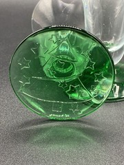 Vtg 1990s Mikasa Christmas Tree and Star Imprint Bottom Candle Holders 4″ Used