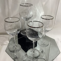 Lenox Solitaire Platinum Crystal 6.75” Wine Glass – Set of 4