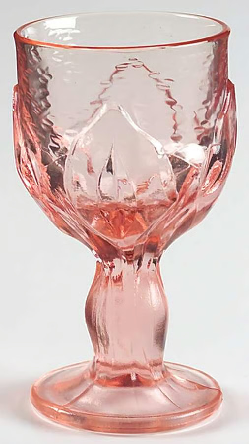 Franciscan Cabaret Pink Wine Glasses 5-1/2” Set of 3 Blush Rosé Stemware