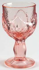 Franciscan Cabaret Pink Wine Glasses 5-1/2” Set of 3 Blush Rosé Stemware