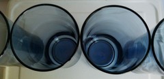 Set Of 8 Vintage Libbey Bolero Dusky Blue Glasses Tumbler Cooler 16 oz