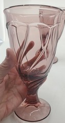 Vintage Noritake Sweet Swirl Amethyst Goblet●Iced Tea Glasses 7.25in●4 Piece Set
