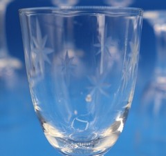 Modern Starburst Design Etched Glass 4.5” (11) 3.5” (6) *Pre-Owned* Lot Of 17