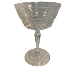 W.M.Dalton Cherbourg Crystal Champagne/Sherbet Glasses Unit 3 – Set of 2 – New