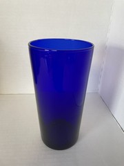 MCM Set of 4 Libbey FLARE COBALT BLUE 17.25 OZ Glass Tumbers