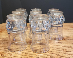 8 Tiffin Franciscan King’s Crown Clear Iced Tea Glasses 5 3/8″