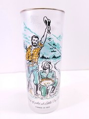 6 Vtg 1959 Rush To The Rockies Colorado Centennial Tumblers Complete Set 6.5″