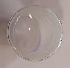 Vintage MCM Jeannette Glass Frosted White Snowflake with Blue diamond Tumbler