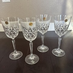 Cristallerie Zwiesel Wine Goblet 8” Fairmont Pattern Germany Set Of 4 Box