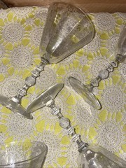 S/7 Vintage Cambridge Chantilly Crystal Stemware