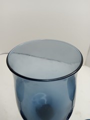 1970’S VINTAGE Libbey Tulip Connoisseur Water Wine Goblets Dusky Blue Glasses