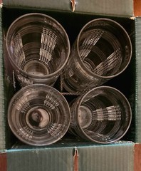 NEW – SET OF 4 RALPH LAUREN Lead Crystal GLEN PLAID HIGHBALL GLASSES