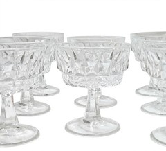 VINTAGE SET OF 8 – Cristal D’Arques-Durand DIAMANT-French Lead Crystal Champagne