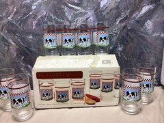 8 Century Fannie’s Farm 16 Oz Tumbler Glasses Set Cow Country Kitchen Lot