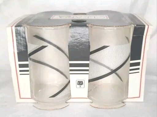 Vintage New Old Stock Crisa Clearly Glassware By Libbey In Original Box Set Of 4