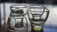 Vaseline style small cocktail glass or custard cup, set of 4, MCM, 5oz unbranded