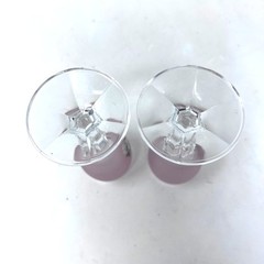 Hand Painted Bohemian Pink Cordial Glasses Set of 2 Gold Trim Flower VTG