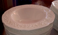 1) Indiana ORANGE BLOSSOM BOWL White MILK GLASS or Candle Votive EXC(9 AVAIL)