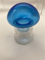 Vintage Glass Mushroom Shot glass 2 Piece Retro Drink ware Bar ware
