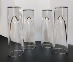 Leonardo Gelli Grappa Italian Weighted Heavy Bottom Highball Glassesb7″ Set Of 4