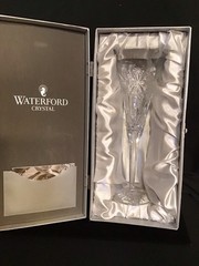 Waterford Clear Crystal Snowflake Wishes Serenity Flute NIB