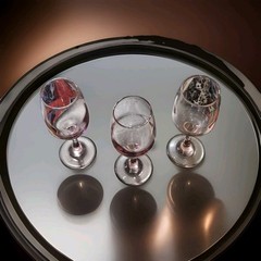 Arcoroc Rosaline Pink Swirl Oversized 7.25″ Wine Goblets France Set 9 Rare 1980
