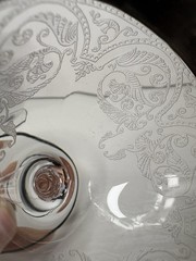 Vintage Etched Sherry Cordial Glasses Floral Silver Rim Cocktail Stemware Set