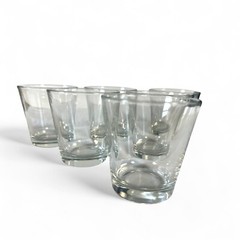 MCM Clear Flair Whiskey Glasses In Libbey Style