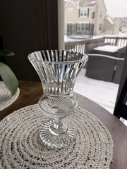 Very Rare 9.5» Royal Brierley Crystal Heavy Thistle Shaped Vase MINT