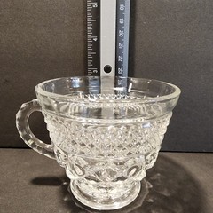 Anchor Hocking Wexford Punch or Coffee Cups Diamond Pattern Set of 2