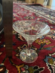 Vintage Dorothy Thorpe Floral Liqour Cocktail/Martini Glass