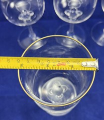 Lenox Crystal INTRIGUE (GOLD TRIM) Wine (5) & Water (4) Glasses. Lot Of 9
