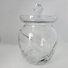 Rogaska GALLIA Jar 26% Lead Crystal Hand Crafted Yugoslavia Vintage Mint