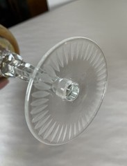 3 Bohemian Cut To Clear Wine Glasses 6 oz.