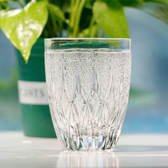 Gray Old Fashioned Crystal Drinking Glassware Hand Cut Whiskey Glass 10oz