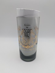 MCM Taurus Zodiac Anchor Hocking 22K Gold Highball Glass Tumbler, Lancaster OHIO
