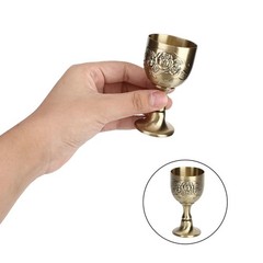 Communion Cups, Vintage Chalice Goblet Flower Embossed Gold Wine Glasses Euro…