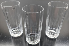 12 Dansk Oval Facette HIghball Set Vintage Clear Paneled Tumbler Bar Finland Lot