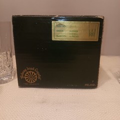 Galway Irish Lead Crystal Burren NOS set 4 Highball Tumblers EX!