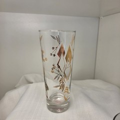 Pristine Vintage MCM Atomic Geometric Gold Highball Glasses – Set of 6 7″ Tall