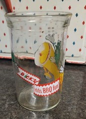 Vintage Bick’s Pickles Advertisement Drinking Glass Pickle Relish Jar NICE COND