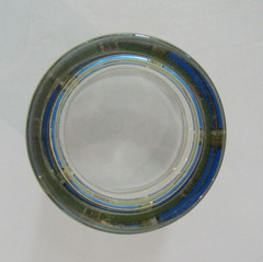 VTG 60’s Culver MCM Empress Barware Rocks Glasses Blue 22K Gold Trim (lot of 2)