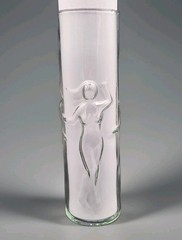 VTG Libbey Clear Glass La Femme 3D Dancing Nude Women Cocktail Glass 9-PIECES