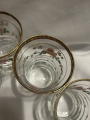 Hand Painted With Roses And Polkadots Vintage Glasses