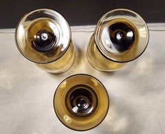 Vintage MCM Libbey TULIP Tawny Smoke Brown 8oz Water Stem Goblets 7 1/4″