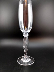 (3) MIKASA CRYSTAL~»Alessandra»~Champagne Flutes~Twisted Stem~9.5″~EXCELLENT